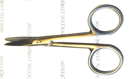 Micro dissecting scissors with 25mm straight blades