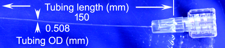 TF-508 microcatheter 150 mm connected to female Luer