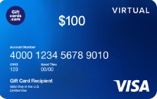 Giftcards.com Virtual Visa Gift Card $100