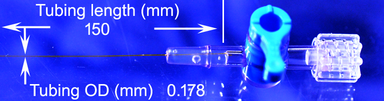 PI-178 microcatheter 150 mm connected to 1-way stopcock