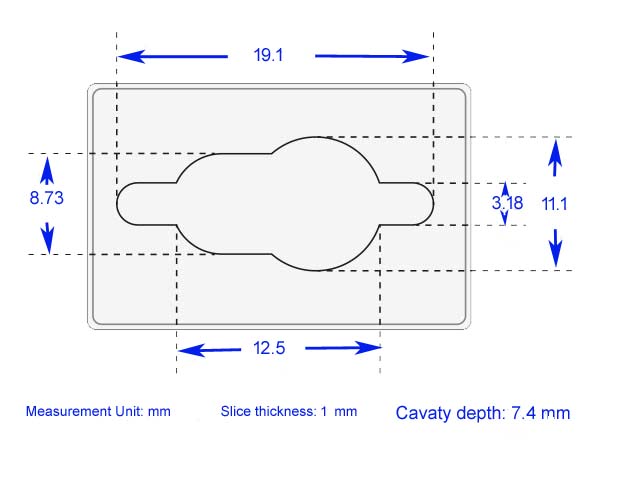 Brain matrix for mice 40-75g sagittal 1mm SS