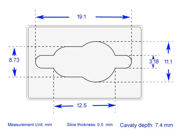 Brain matrix for mice 40-75g coronal 0.5mm SS