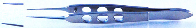 Micro suturing forceps with 0.15mm straight tips and teeth Micro suturing forceps with 0.15mm straight tips and teeth